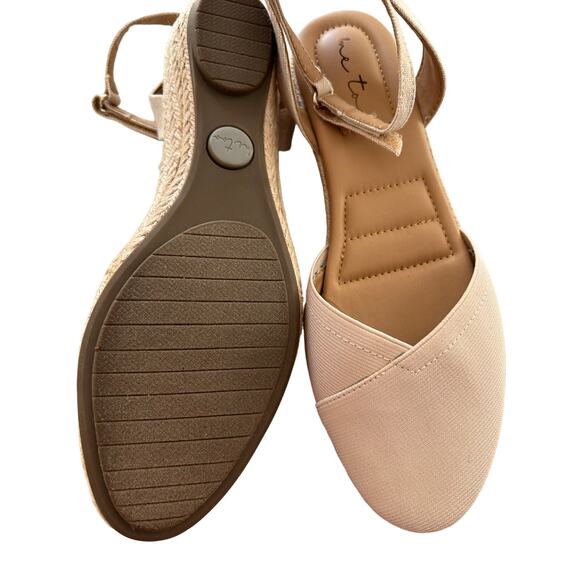 Me Too Nikkie Elastic Closed Toe Ankle Strap Wedge Espadrilles - Size 10 M - Picture 4 of 5